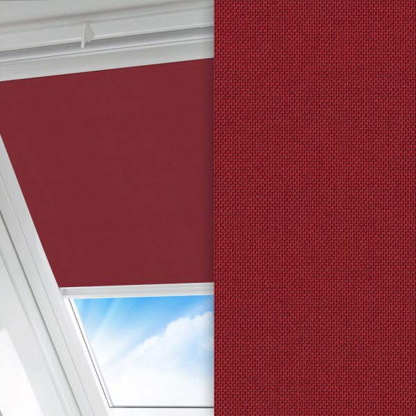 Dachfenster Rollo Silenzio, rot, lichtdurchlässig & blickdicht, feucht abwischbar