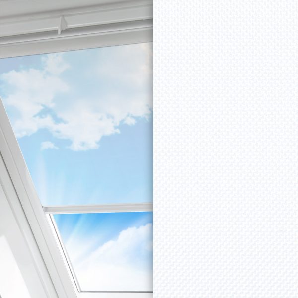 Dachfenster Rollo Chia Caldo, weiss, transparent, feucht abwischbar