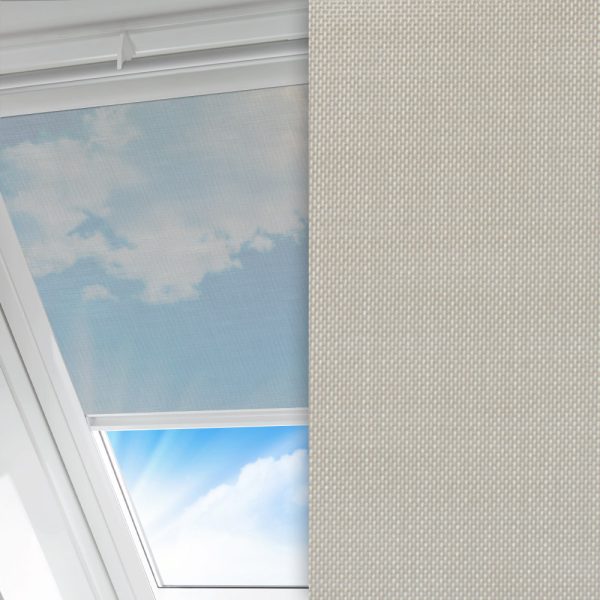 Dachfenster Rollo Pulito, beige, transparent, feucht abwischbar