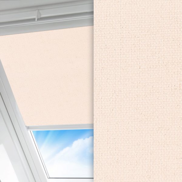 Dachfenster Rollo Sicuro, creme, komplett verdunkelnd, feucht abwischbar