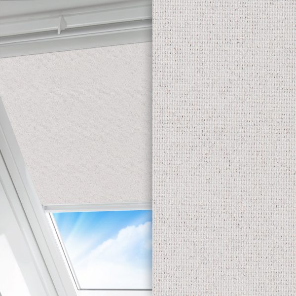 Dachfenster Rollo Sicuro, hellgrau, komplett verdunkelnd, feucht abwischbar