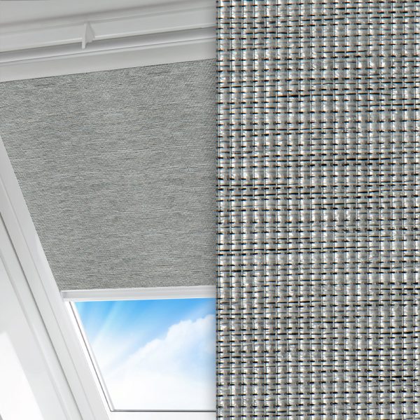 Dachfenster Rollo Quin, grau, lichtdurchlässig & blickdicht, feucht abwischbar