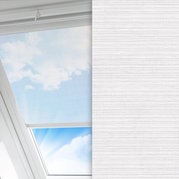 Dachfenster Rollo Midia, weiss, transparent, feucht abwischbar