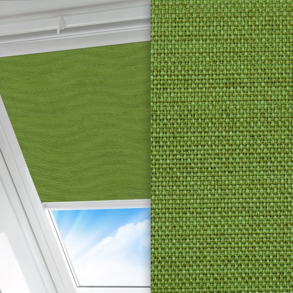 Dachfenster Rollo Elia, grün, lichtdurchlässig & blickdicht, feucht abwischbar