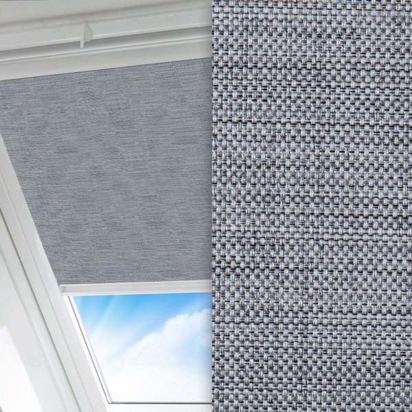 Dachfenster Rollo Elia, grau, lichtdurchlässig & blickdicht, feucht abwischbar