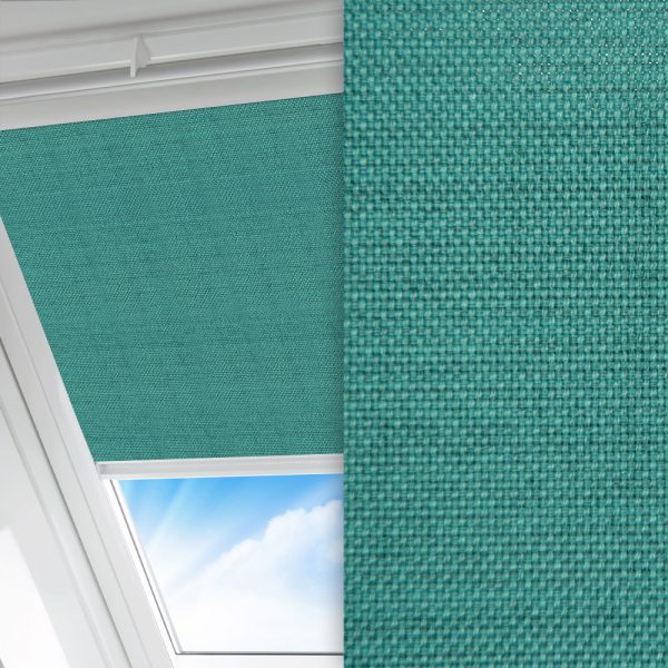 Dachfenster Rollo Elia, grün, lichtdurchlässig & blickdicht, feucht abwischbar