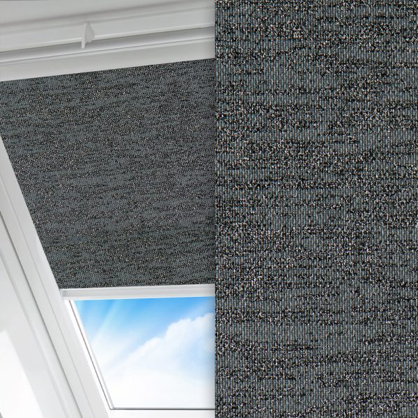 Dachfenster Rollo Moda, schwarz, komplett verdunkelnd, feucht abwischbar, schwarz glänzend