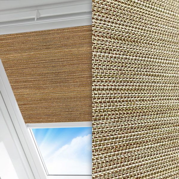 Dachfenster Rollo Moda, beige/gold, lichtdurchlässig & blickdicht, feucht abwischbar, gold glänzend