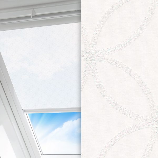 Dachfenster Rollo Pura, weiss, lichtdurchlässig & blickdicht, feucht abwischbar, weiss glänzend