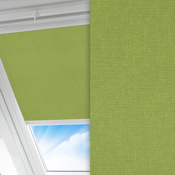 Dachfenster Rollo Prima, grün, lichtdurchlässig & blickdicht, feucht abwischbar