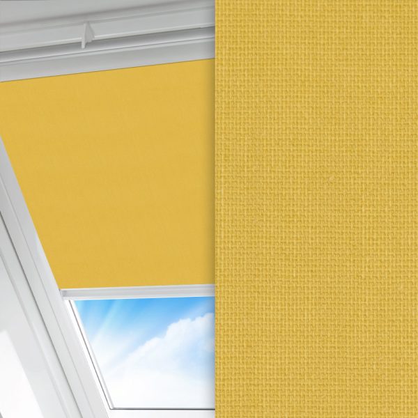 Dachfenster Rollo Prima, senfgelb, lichtdurchlässig & blickdicht, feucht abwischbar