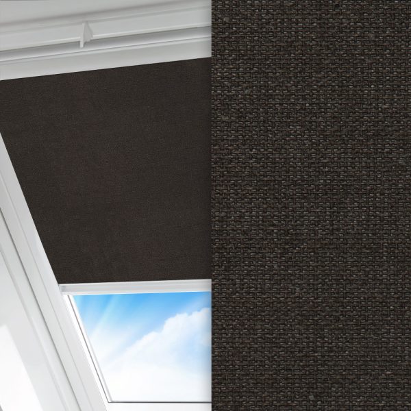 Dachfenster Rollo Prima, braun, lichtdurchlässig & blickdicht, feucht abwischbar