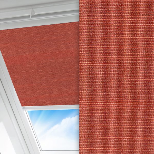 Dachfenster Rollo Prima Clara, rot, lichtdurchlässig & blickdicht, feucht abwischbar