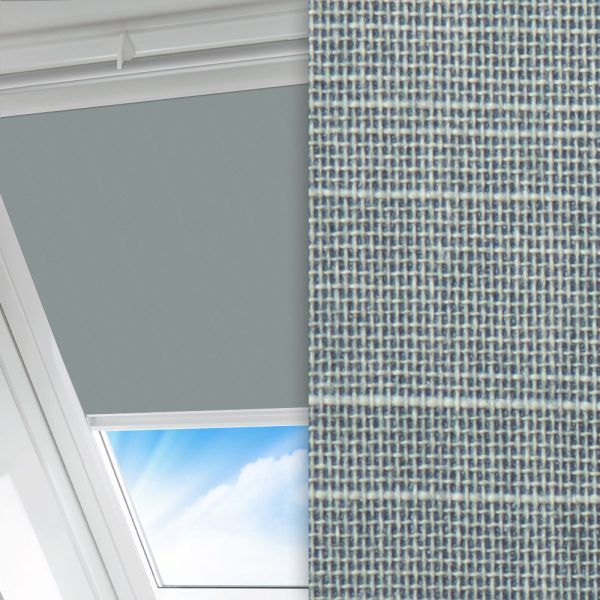 Dachfenster Rollo Prima Clara, grau, lichtdurchlässig & blickdicht, feucht abwischbar