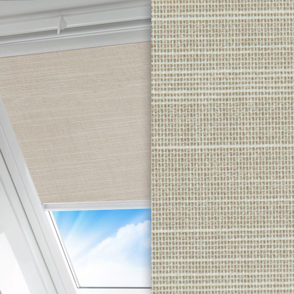 Dachfenster Rollo Prima Clara, beige, lichtdurchlässig & blickdicht, feucht abwischbar