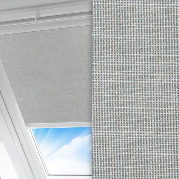 Dachfenster Rollo Prima Clara, grau, lichtdurchlässig & blickdicht, feucht abwischbar
