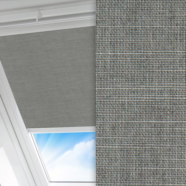 Dachfenster Rollo Prima Clara, grau, lichtdurchlässig & blickdicht, feucht abwischbar