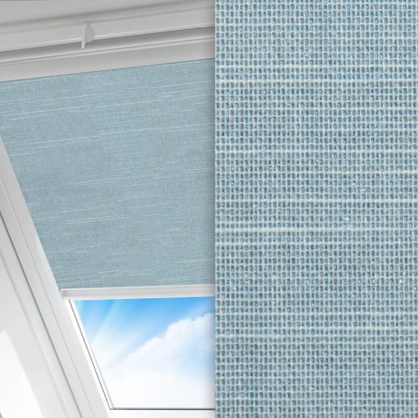 Dachfenster Rollo Prima Clara, hellblau, lichtdurchlässig & blickdicht, feucht abwischbar