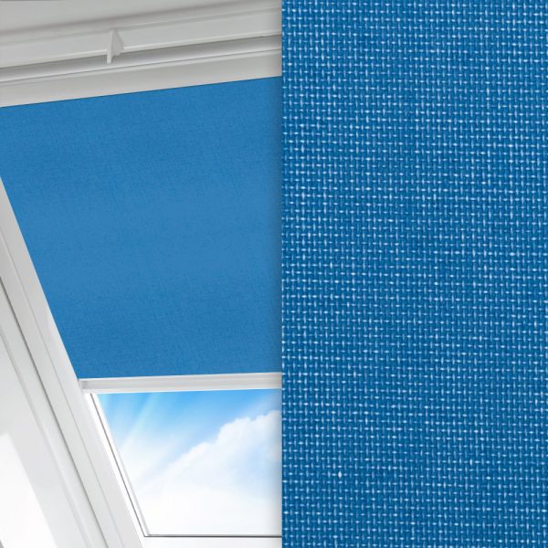 Dachfenster Rollo Prima Hot, blau, lichtdurchlässig & blickdicht, feucht abwischbar