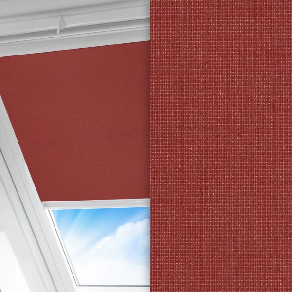 Dachfenster Rollo Prima Hot, rot, lichtdurchlässig & blickdicht, feucht abwischbar