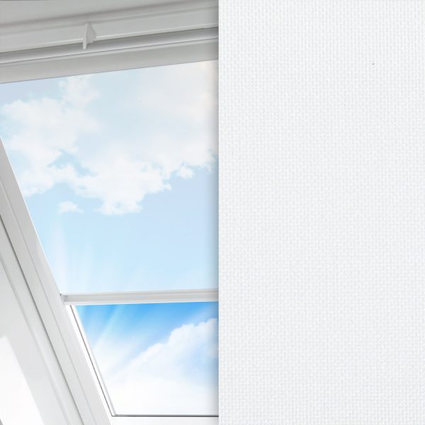 Dachfenster Rollo Prima Royal, weiss, transparent, feucht abwischbar
