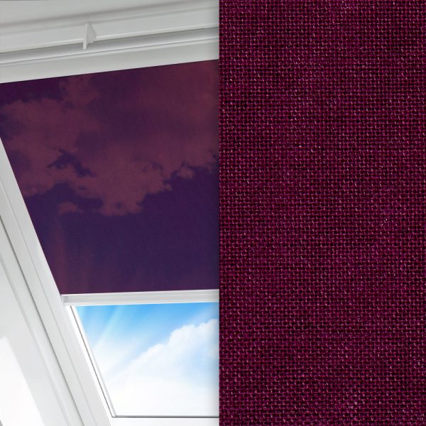 Dachfenster Rollo Prima Royal, violett, transparent, feucht abwischbar