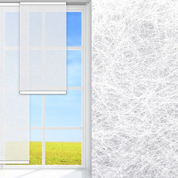 Flächenvorhang Vimini, weiss, transparent, feucht abwischbar