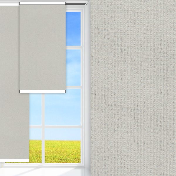 Flächenvorhang Clara, grau, komplett verdunkelnd, feucht abwischbar