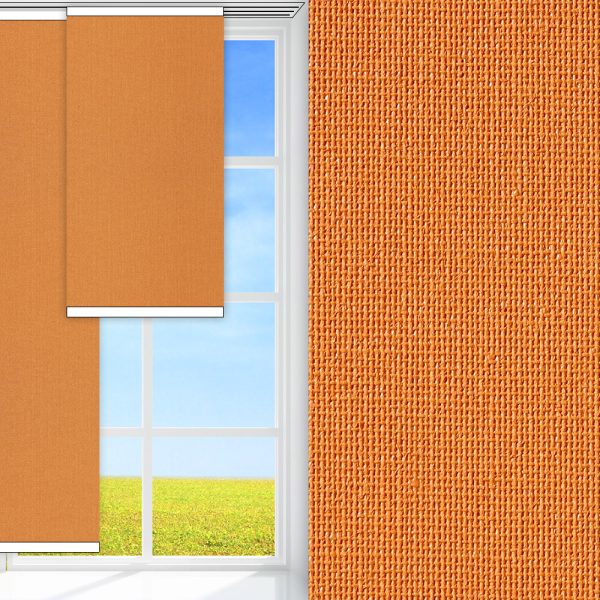 Flächenvorhang Succo, orange, komplett verdunkelnd, feucht abwischbar