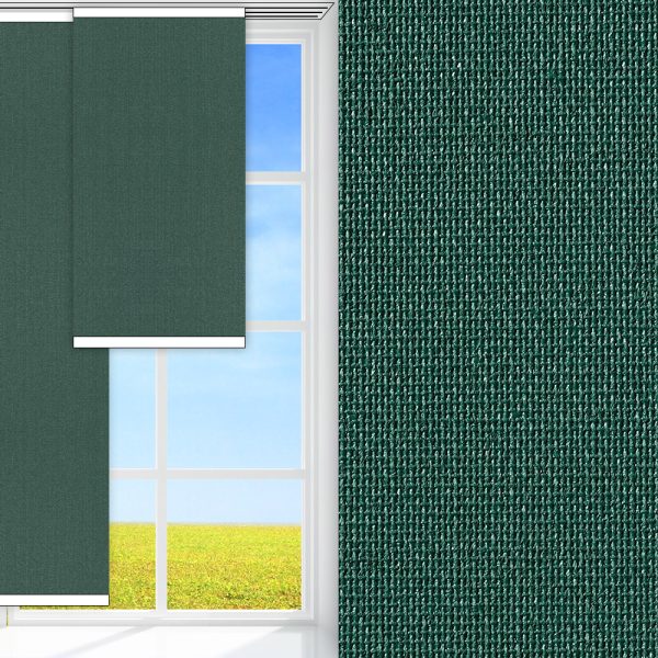 Flächenvorhang Clean, dunkelgrün, komplett verdunkelnd, feucht abwischbar