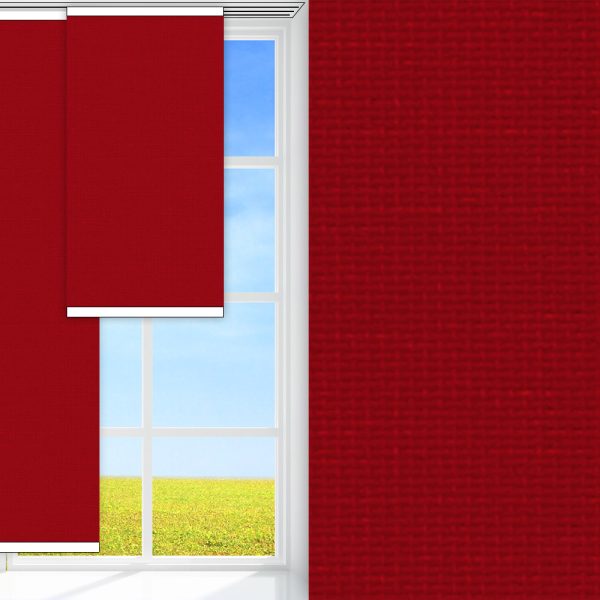 Flächenvorhang Amore, dunkelrot, komplett verdunkelnd, feucht abwischbar