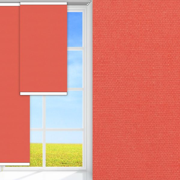 Flächenvorhang Luna, rot, komplett verdunkelnd, feucht abwischbar