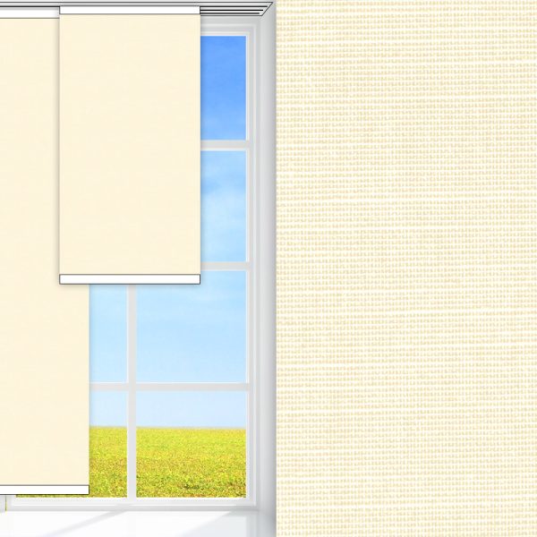 Flächenvorhang Clara, creme, komplett verdunkelnd, feucht abwischbar