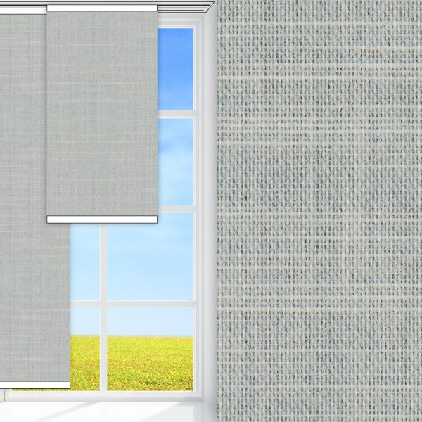 Flächenvorhang Clara, grau, komplett verdunkelnd, feucht abwischbar