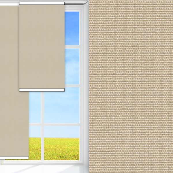 Flächenvorhang Rustico, beige, lichtdurchlässig & blickdicht, feucht abwischbar