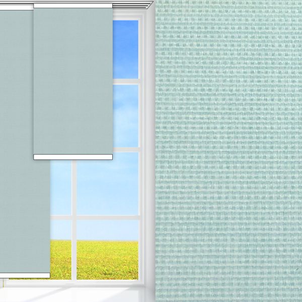 Flächenvorhang Rustico, mint, lichtdurchlässig & blickdicht, feucht abwischbar