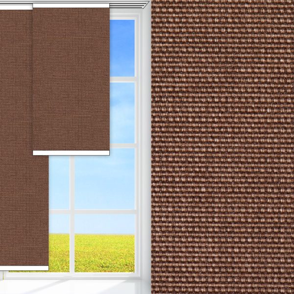 Flächenvorhang Rustico, braun, lichtdurchlässig & blickdicht, feucht abwischbar