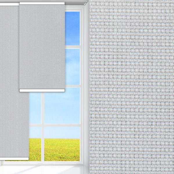 Flächenvorhang Rustico, grau, lichtdurchlässig & blickdicht, feucht abwischbar