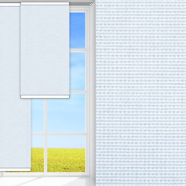 Flächenvorhang Rustico, hellgrau, lichtdurchlässig & blickdicht, feucht abwischbar