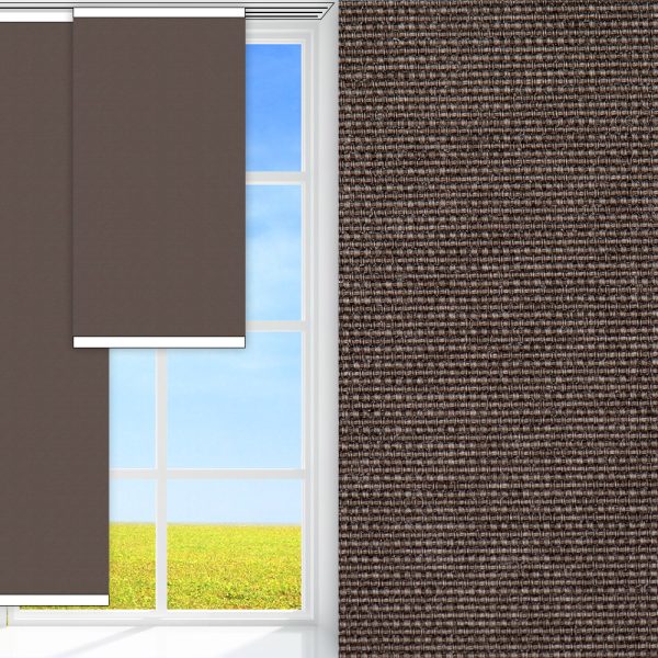 Flächenvorhang Rustico, braun, lichtdurchlässig & blickdicht, feucht abwischbar