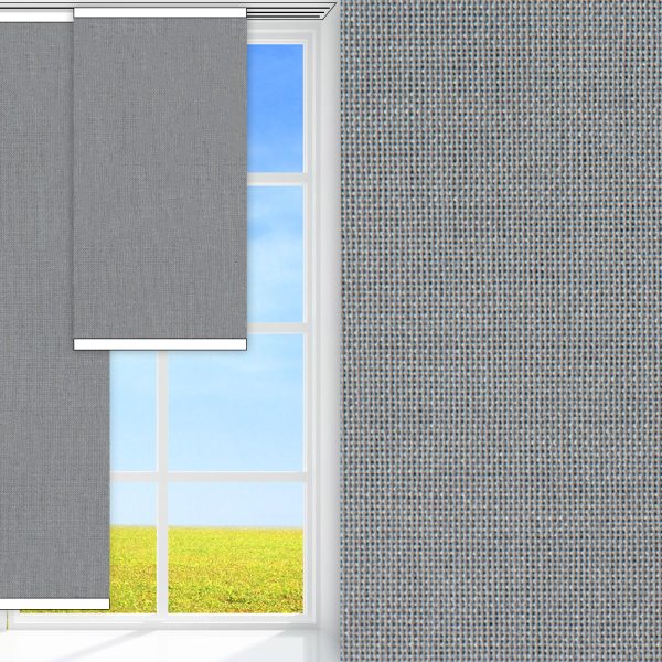 Flächenvorhang Klara, grau, lichtdurchlässig & blickdicht, feucht abwischbar