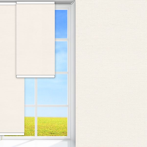 Flächenvorhang Klara, creme, lichtdurchlässig & blickdicht, feucht abwischbar