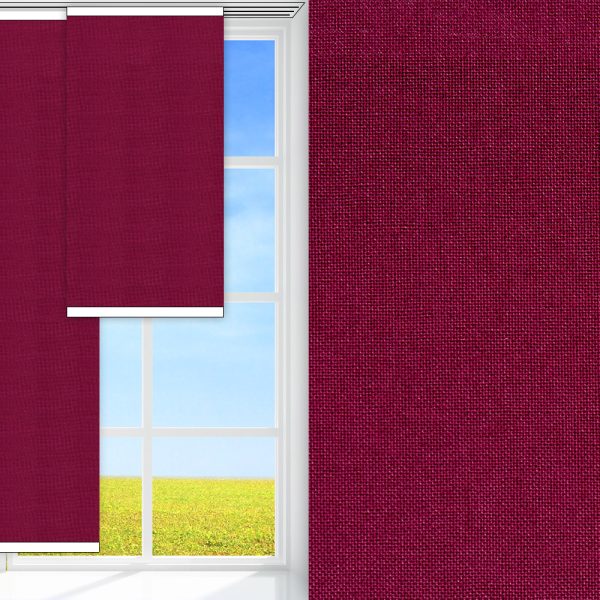 Flächenvorhang Klara, dunkelrot, lichtdurchlässig & blickdicht, feucht abwischbar