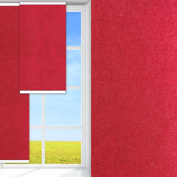 Flächenvorhang Klara, rot, lichtdurchlässig & blickdicht, feucht abwischbar