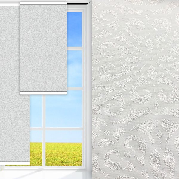 Flächenvorhang Bella, creme, lichtdurchlässig & blickdicht, feucht abwischbar, creme glänzend