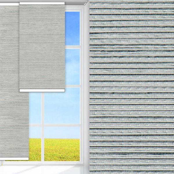 Flächenvorhang Linea, grau, lichtdurchlässig & blickdicht, Rückseite Teflon, feucht abwischbar