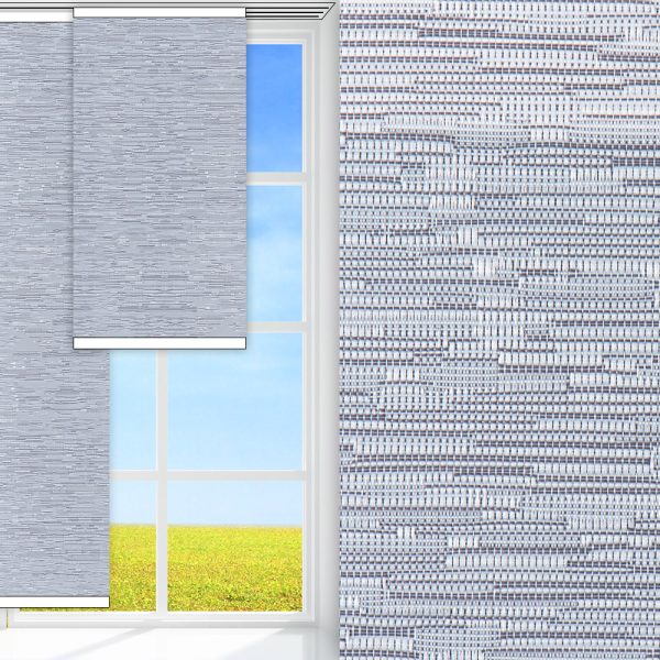 Flächenvorhang Lena, grau, lichtdurchlässig & blickdicht, feucht abwischbar