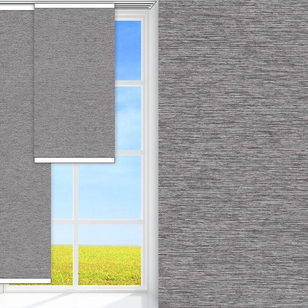 Flächenvorhang Linea, grau, lichtdurchlässig & blickdicht, feucht abwischbar