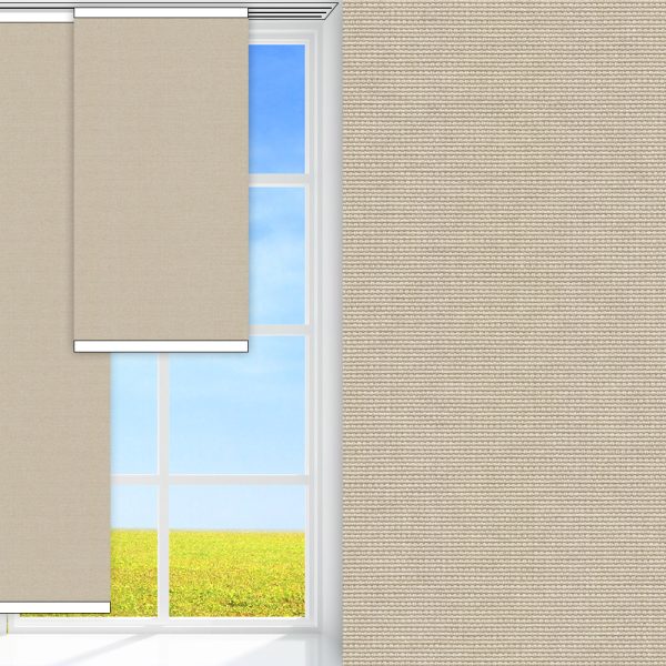 Flächenvorhang Bora, beige, komplett verdunkelnd, feucht abwischbar