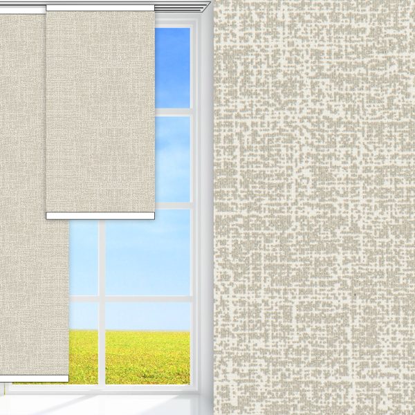 Flächenvorhang Maya, grau, komplett verdunkelnd, feucht abwischbar